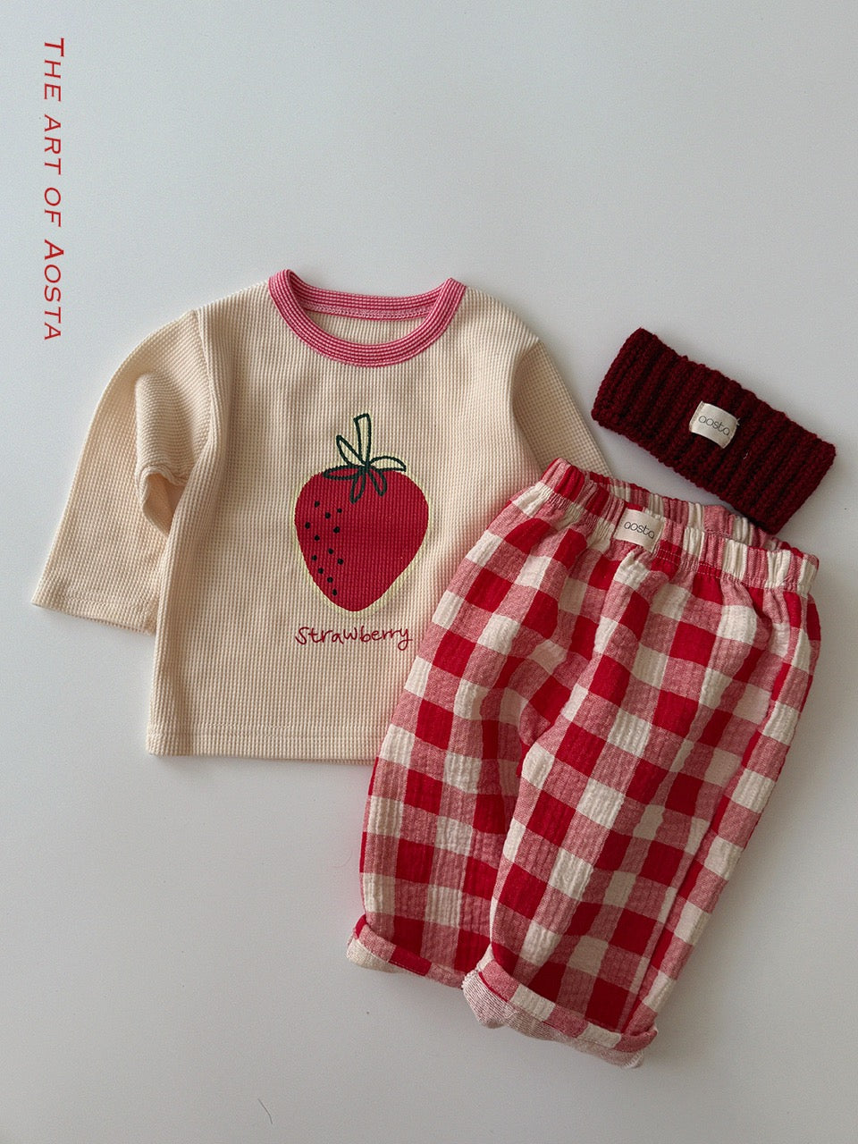韓國童裝 26秋| AO16 Strawberry T 上衣 (70-110)