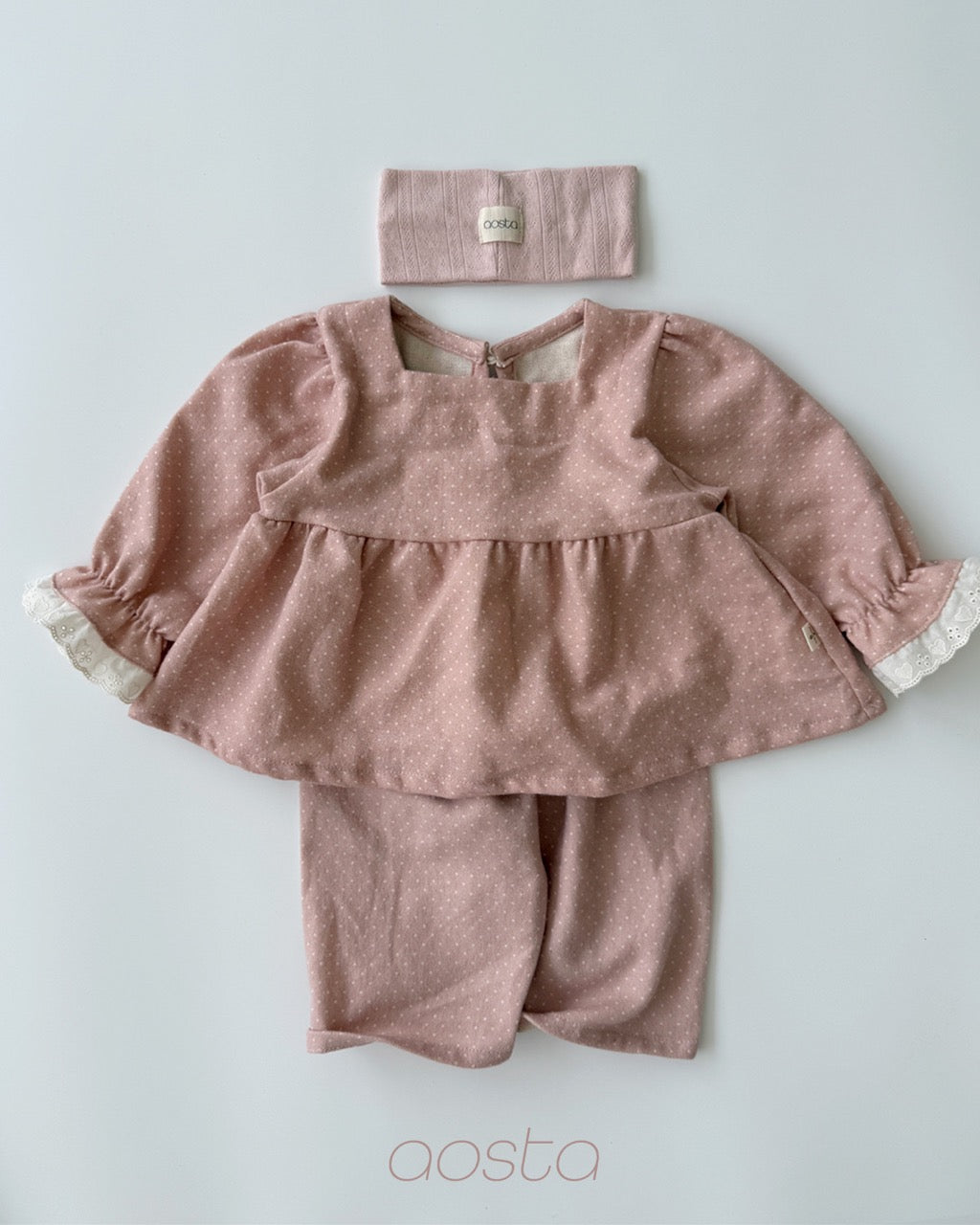 韓國童裝 26秋| AO30 Milk Dot Blouse 襯衫 (70-110)