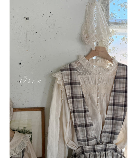 韓國童裝 26春 |  OR79 Check Mom Dress (Free Size)