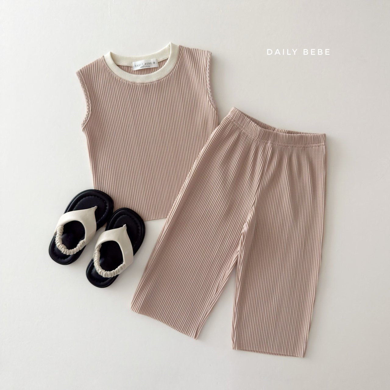 韓國童裝 26夏| DD04 Color Block Pleats Set (75-140cm)