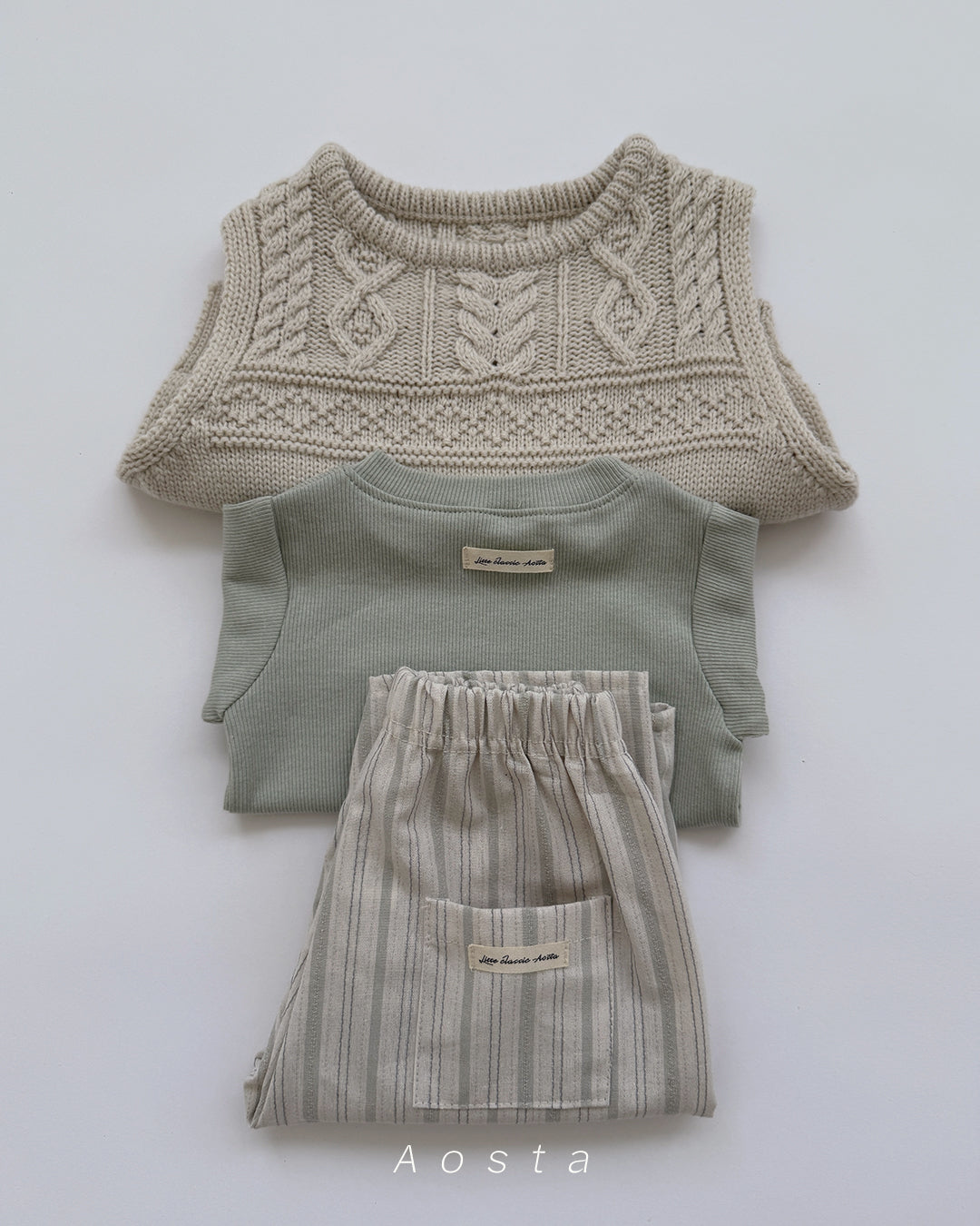 韓國童裝 26春 | AO26106 Knit Vest