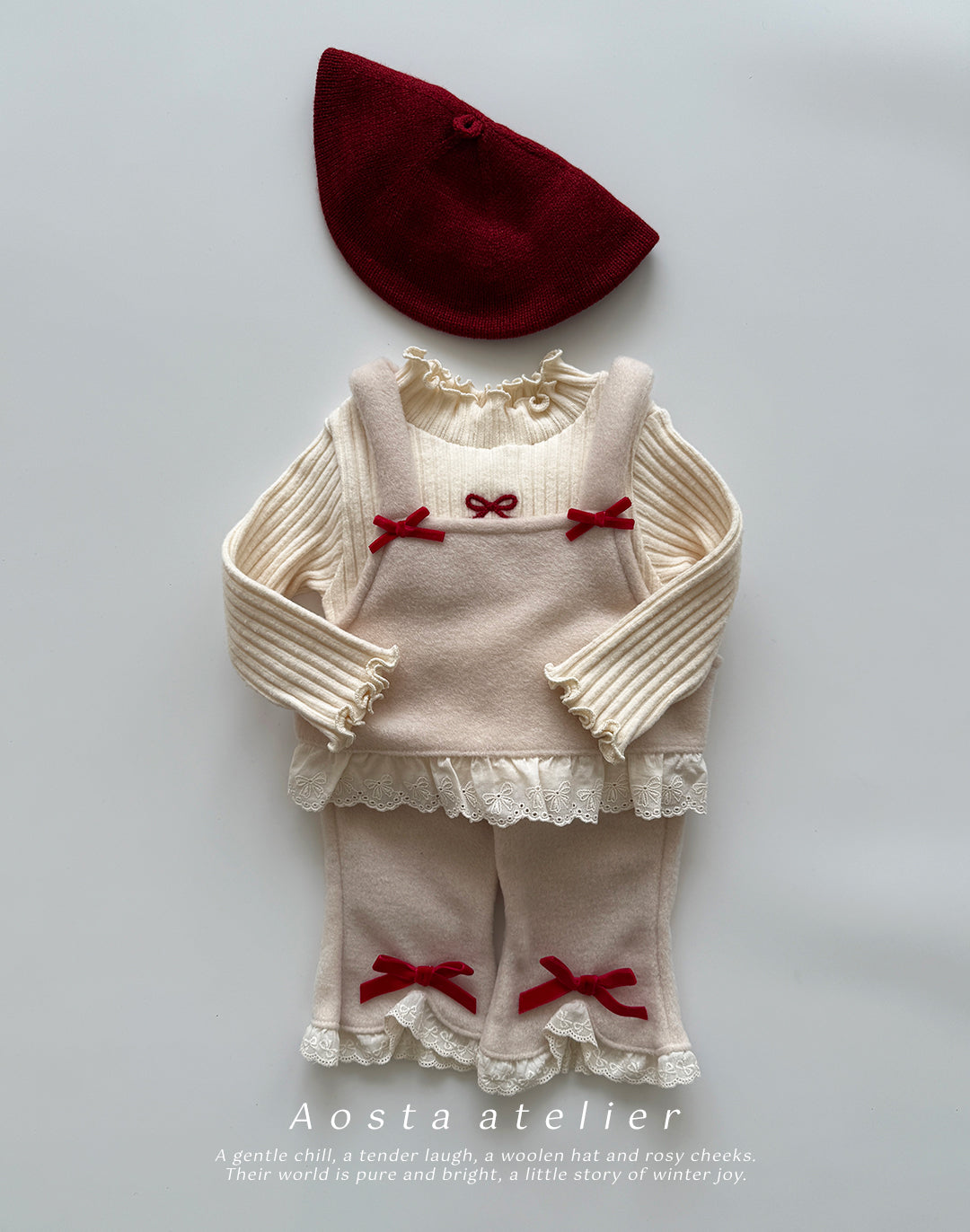 韓國童裝 25秋冬 | AO25442 Winter Ribbon Pants