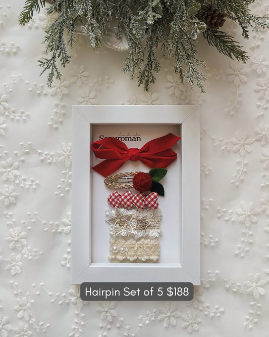 獨家限量預購/ 聖誕頭飾 Christmas Hairpin Set of 5 (F)