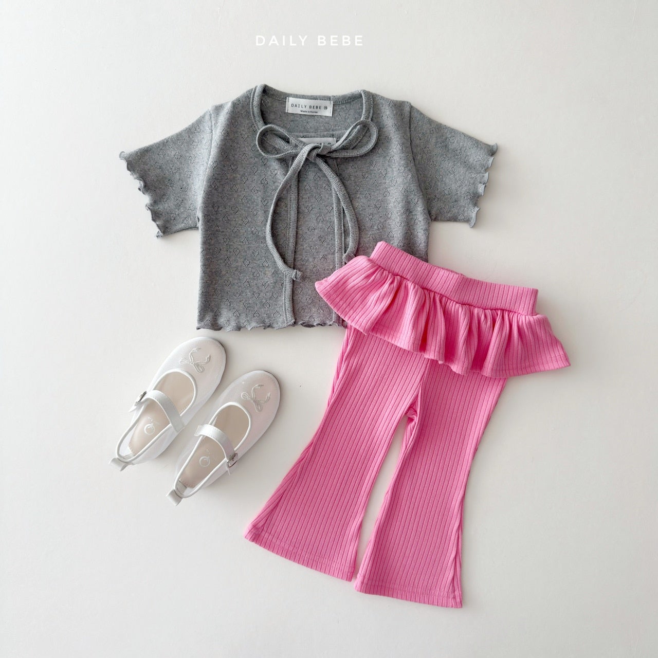 韓國童裝 26夏| DD33 Bootcut Frill Pants (75-140cm)
