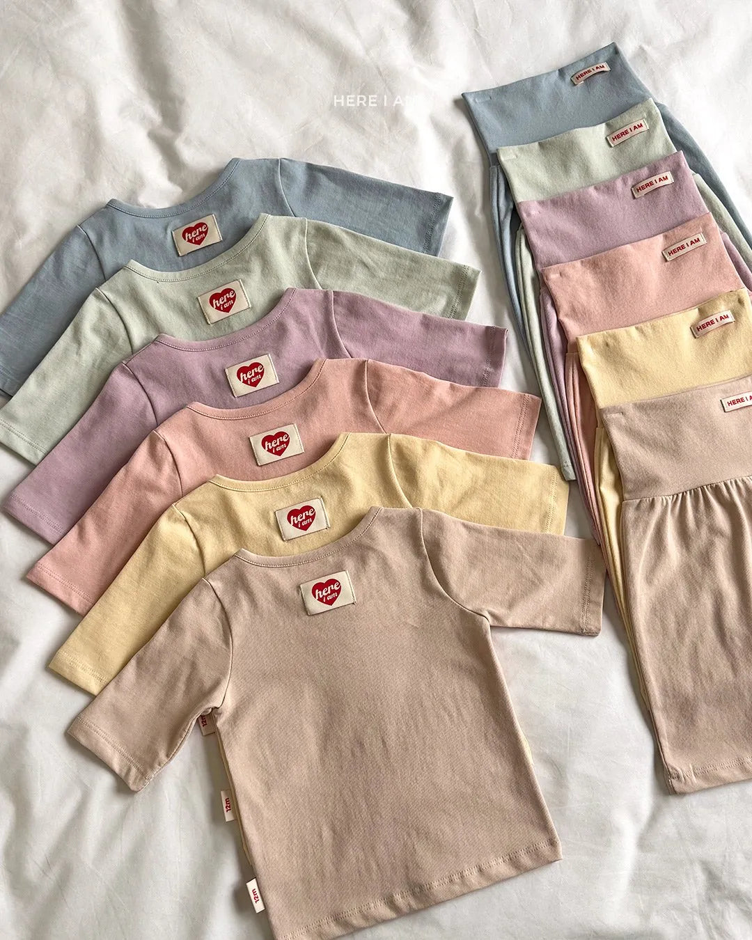 韓國童裝 26夏| HM03 Plain 3.4 Sleeve Loungewear Set