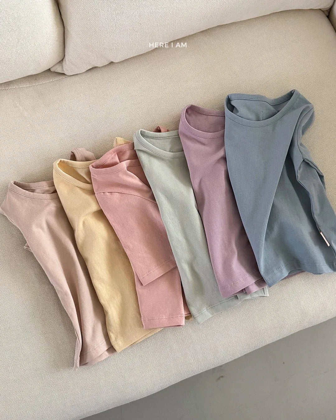 韓國童裝 26夏| HM03 Plain 3.4 Sleeve Loungewear Set