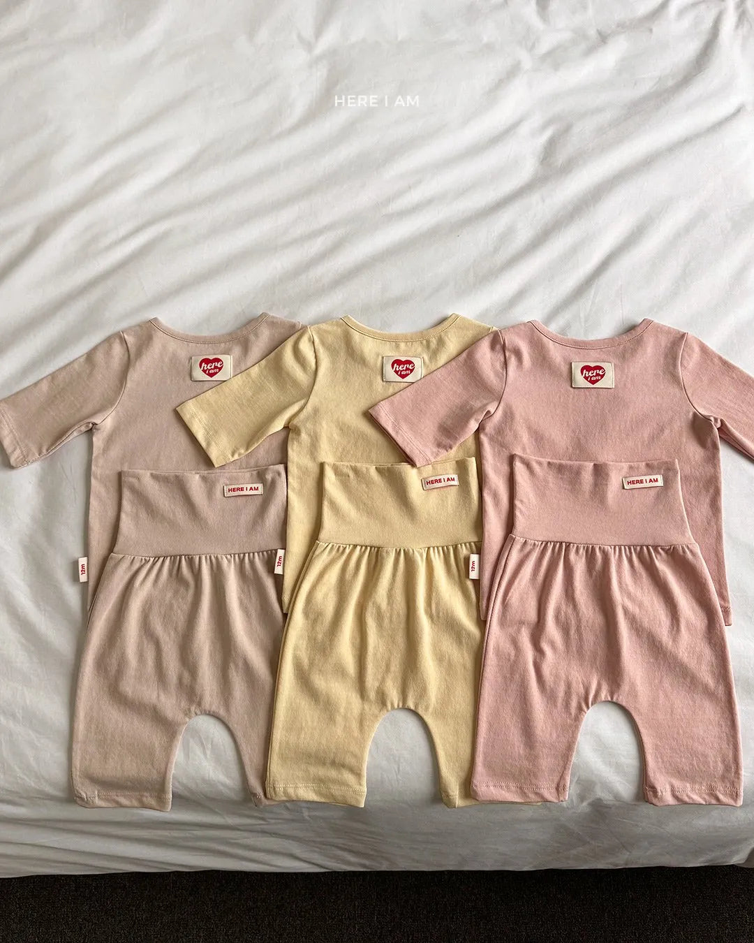 韓國童裝 26夏| HM03 Plain 3.4 Sleeve Loungewear Set