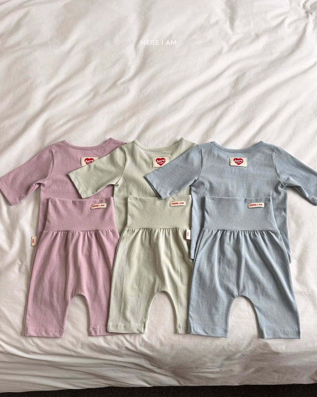 韓國童裝 26夏| HM03 Plain 3.4 Sleeve Loungewear Set
