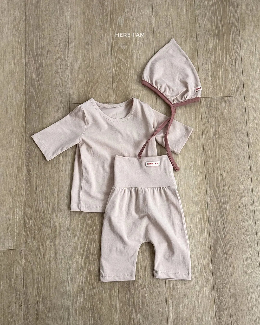 韓國童裝 26夏| HM03 Plain 3.4 Sleeve Loungewear Set