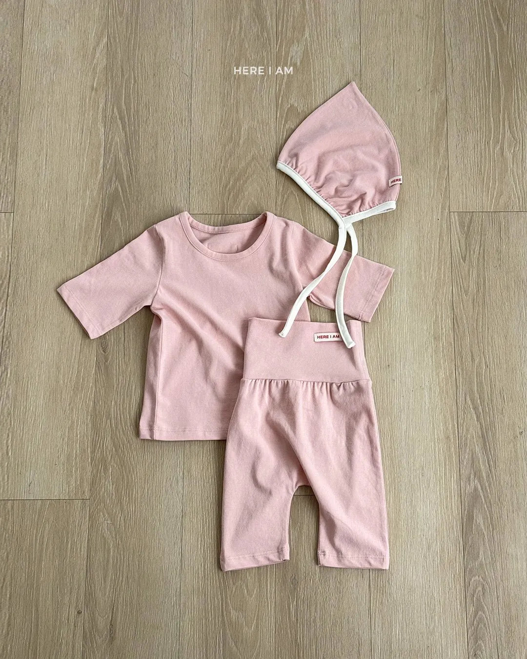韓國童裝 26夏| HM03 Plain 3.4 Sleeve Loungewear Set