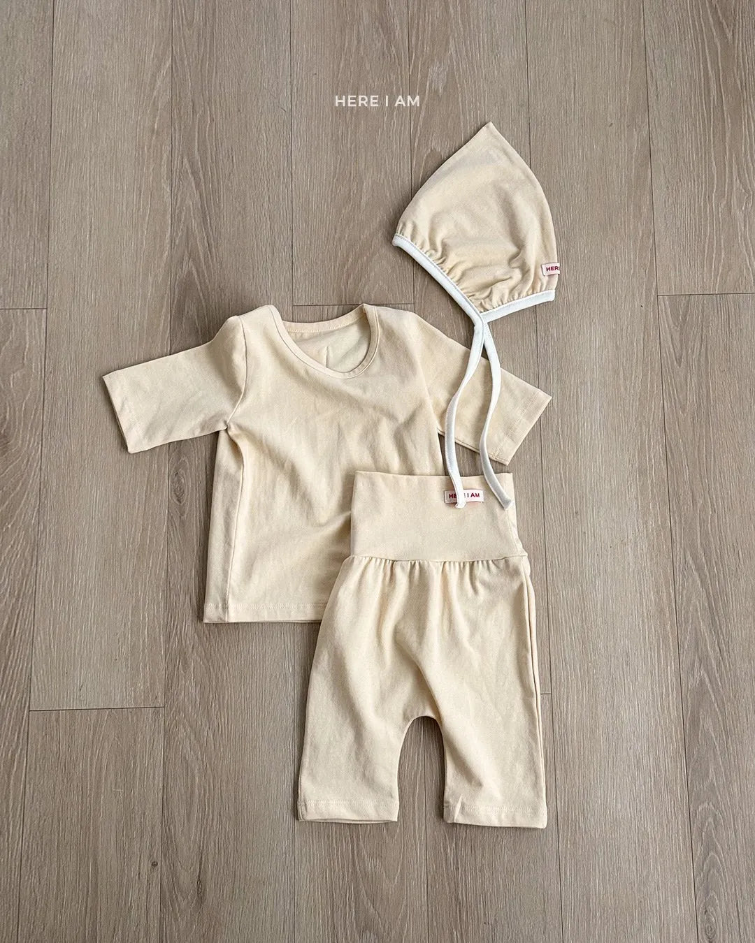 韓國童裝 26夏| HM03 Plain 3.4 Sleeve Loungewear Set
