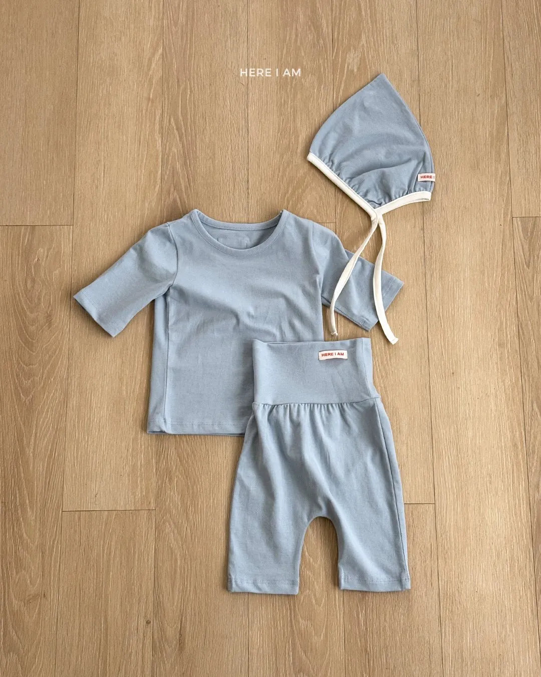韓國童裝 26夏| HM03 Plain 3.4 Sleeve Loungewear Set