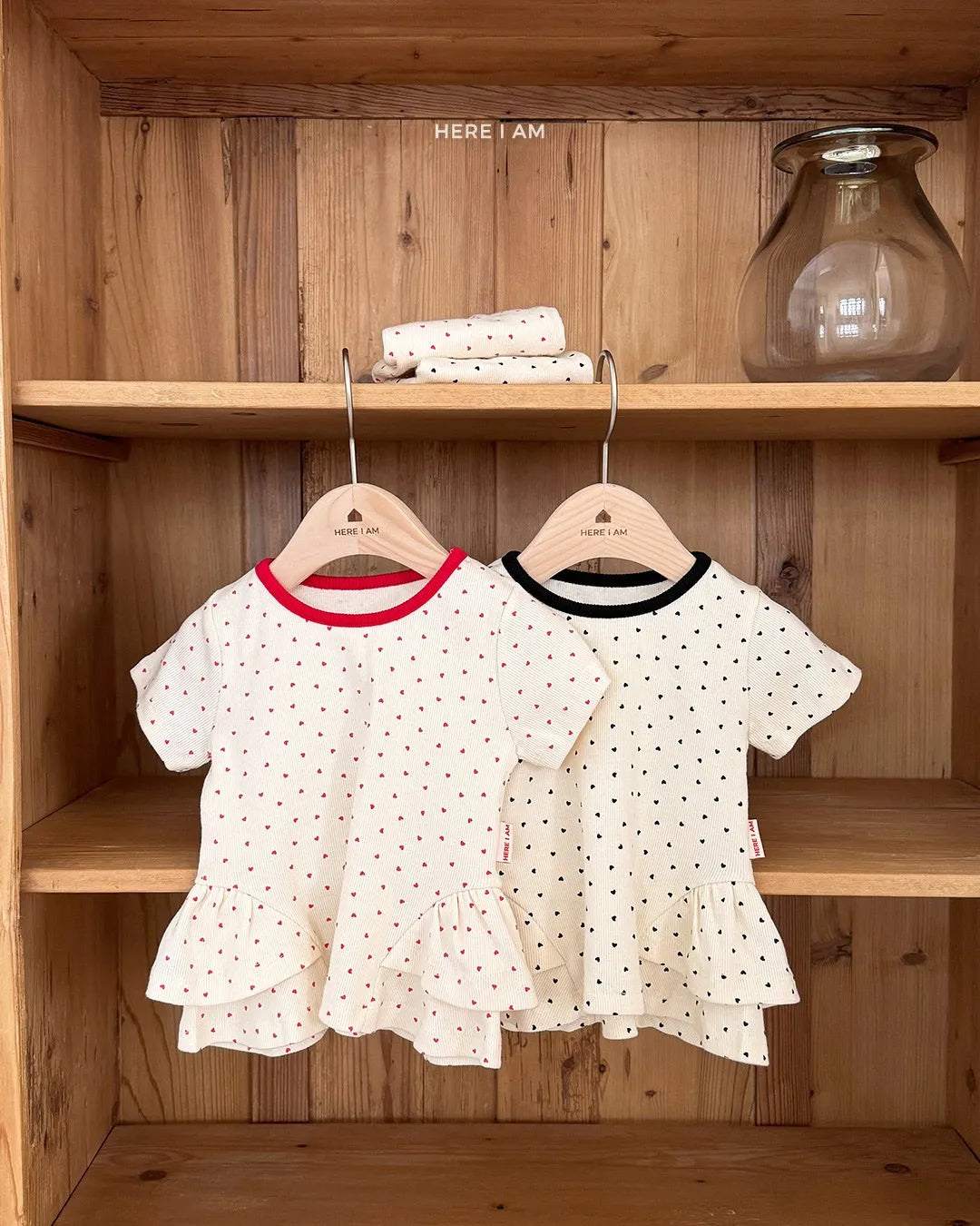韓國童裝 26夏| HM25 Heart Shirring Loungewear Set