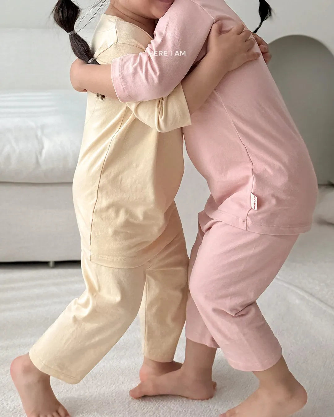 韓國童裝 26夏| HM03 Plain 3.4 Sleeve Loungewear Set