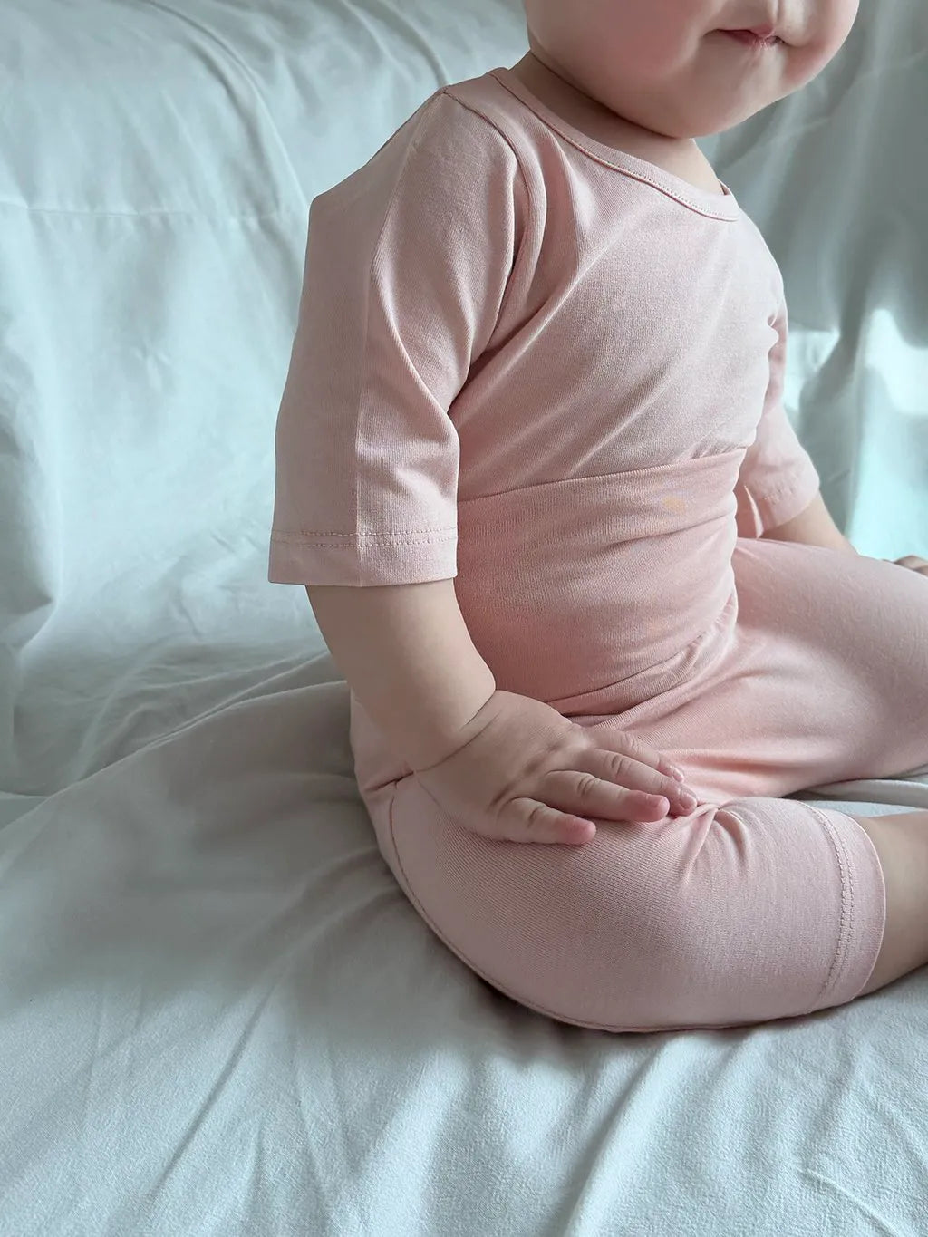 韓國童裝 26夏| HM03 Plain 3.4 Sleeve Loungewear Set