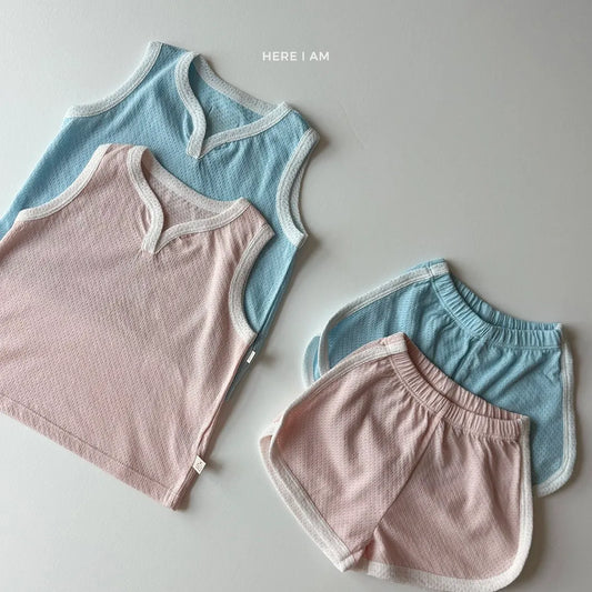 韓國童裝 26夏| HM10 Cotton Mesh Loungewear Set