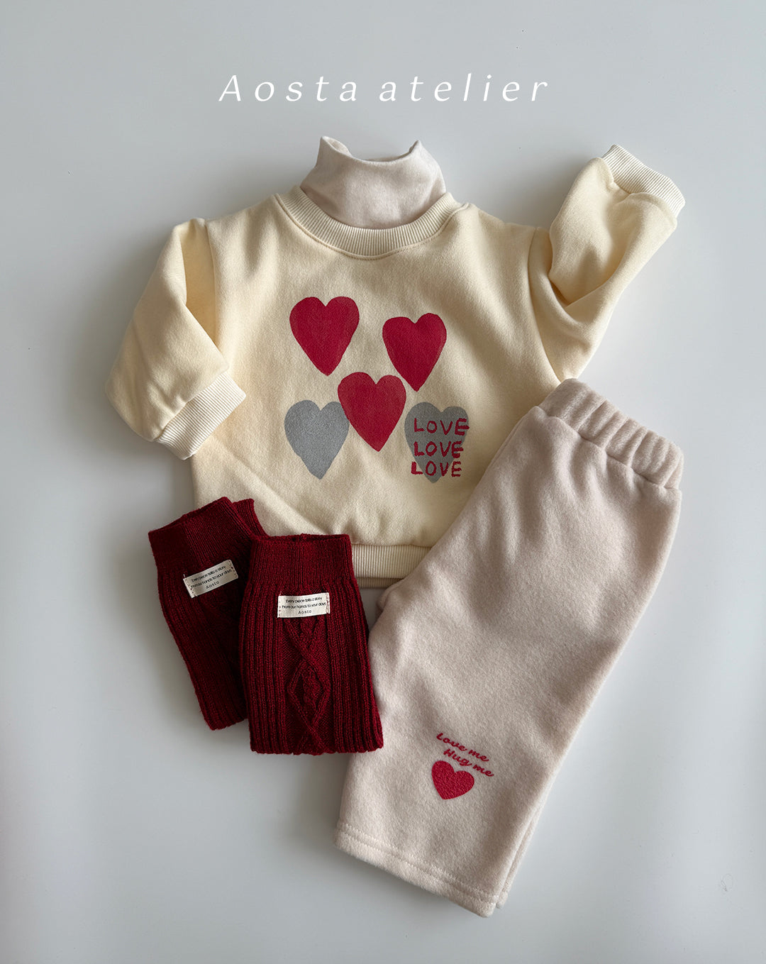 韓國童裝 25秋冬 | AO25571 Heart MTM