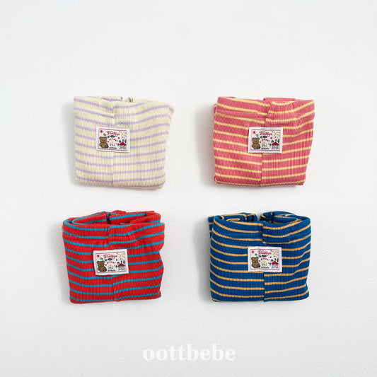韓國童裝 | OT25320 OT Stripe Kids Leggings