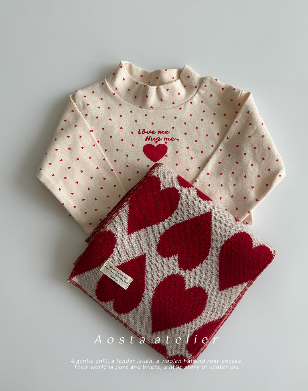 韓國童裝 25秋冬 | AO2423 Love Me Turtleneck