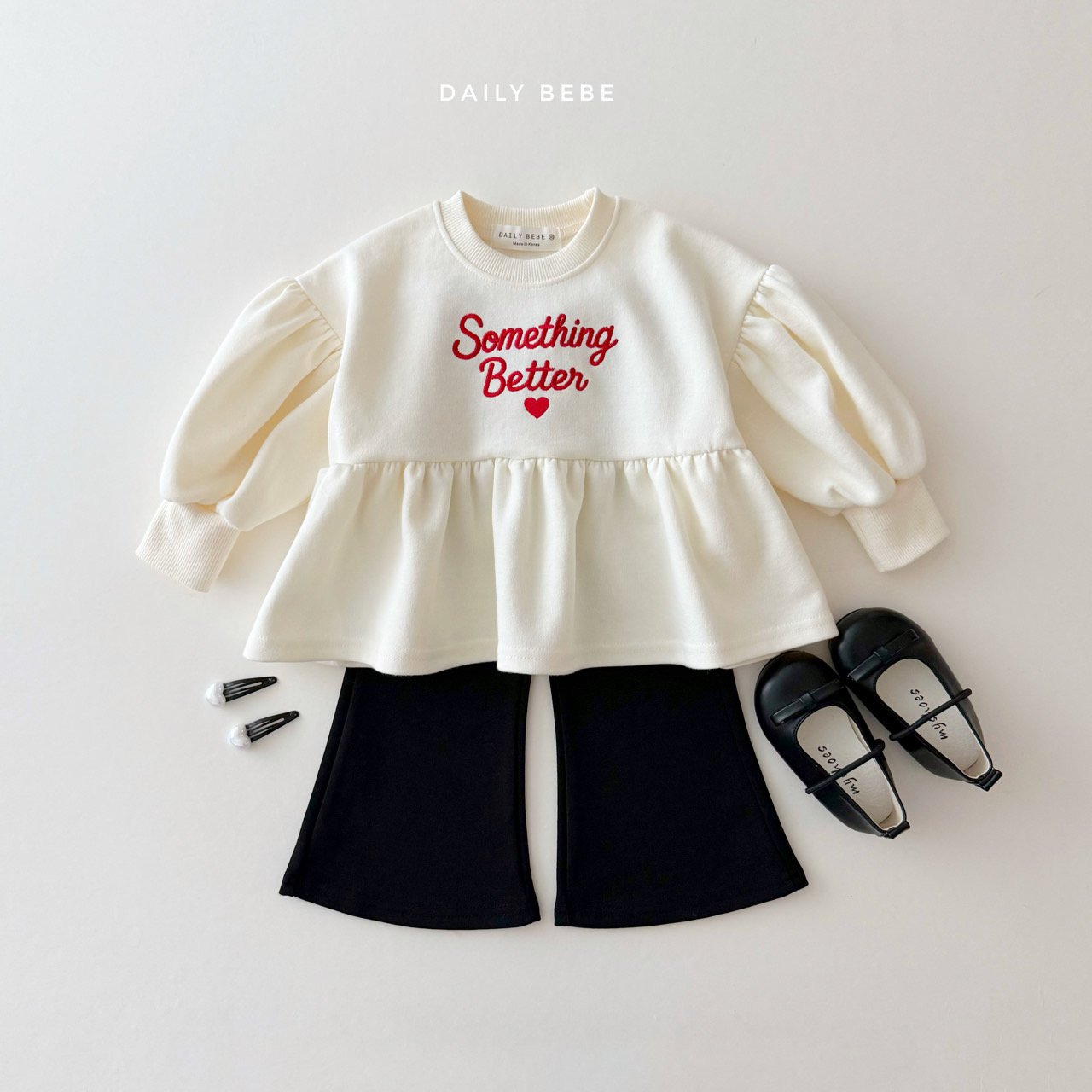 韓國童裝 26春 | DD33 日常微喇叭長褲 (75~140cm)