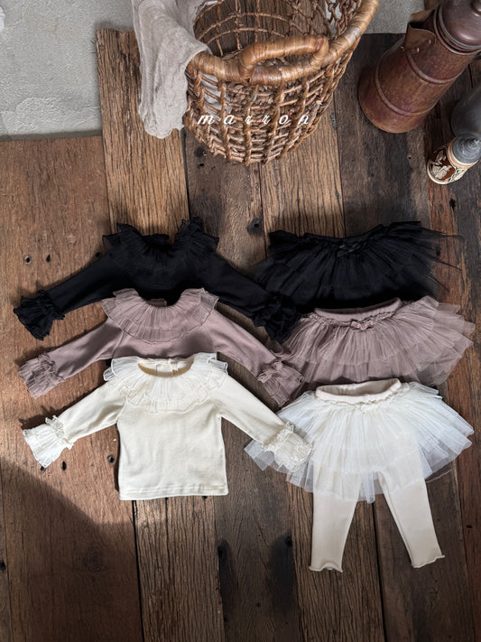 韓國童裝 25秋冬 | MA25452 CANCAN TUTU LEGGINGS (FLEECE) (BABY & KIDS)