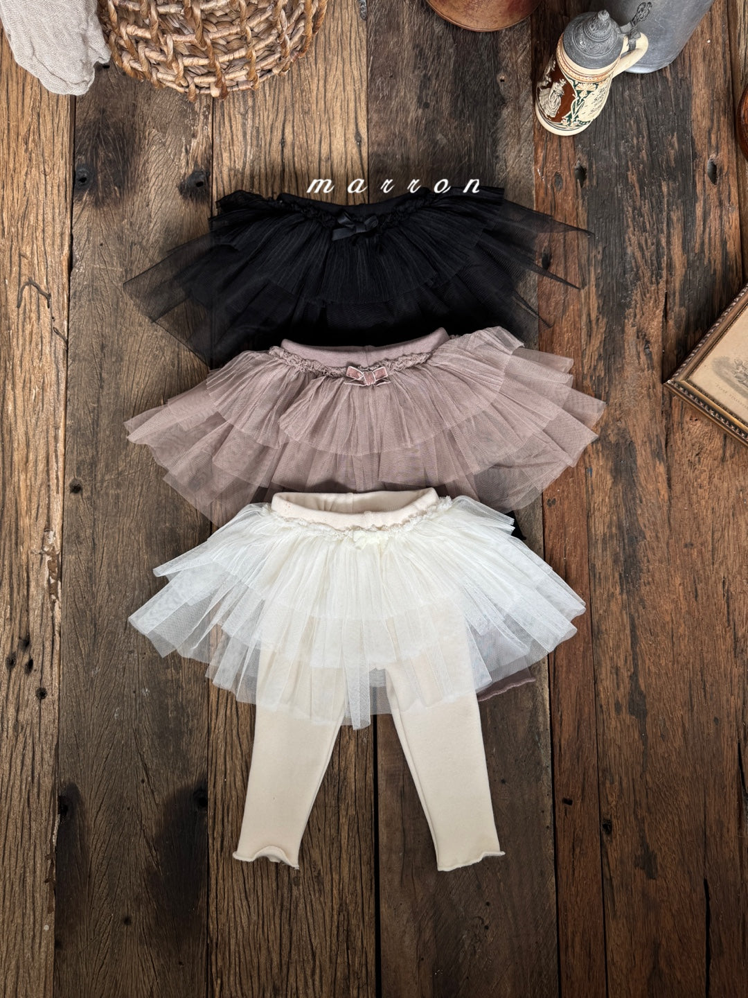 韓國童裝 25秋冬 | MA25452 CANCAN TUTU LEGGINGS (FLEECE) (BABY & KIDS)