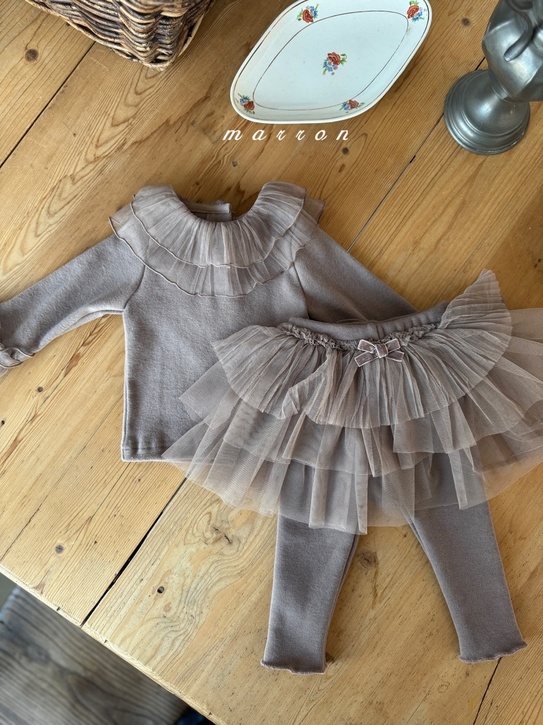 韓國童裝 25秋冬 | MA25452 CANCAN TUTU LEGGINGS (FLEECE) (BABY & KIDS)