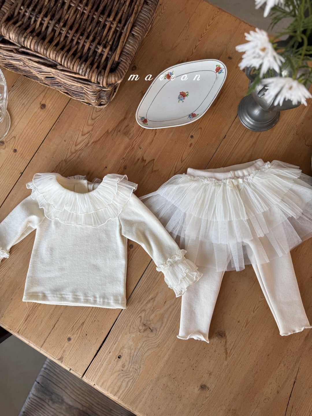 韓國童裝 25秋冬 | MA25452 CANCAN TUTU LEGGINGS (FLEECE) (BABY & KIDS)