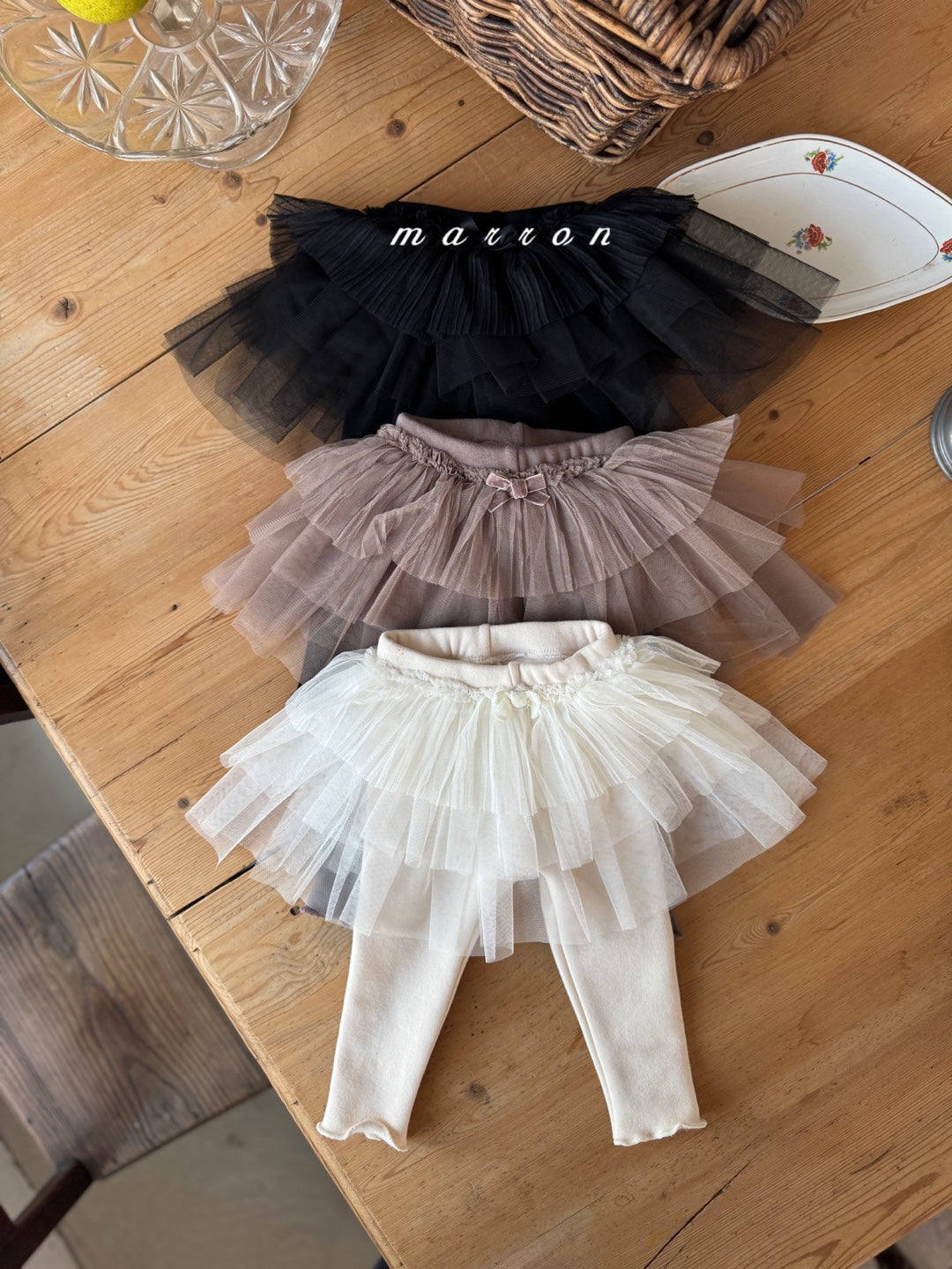 韓國童裝 25秋冬 | MA25452 CANCAN TUTU LEGGINGS (FLEECE) (BABY & KIDS)