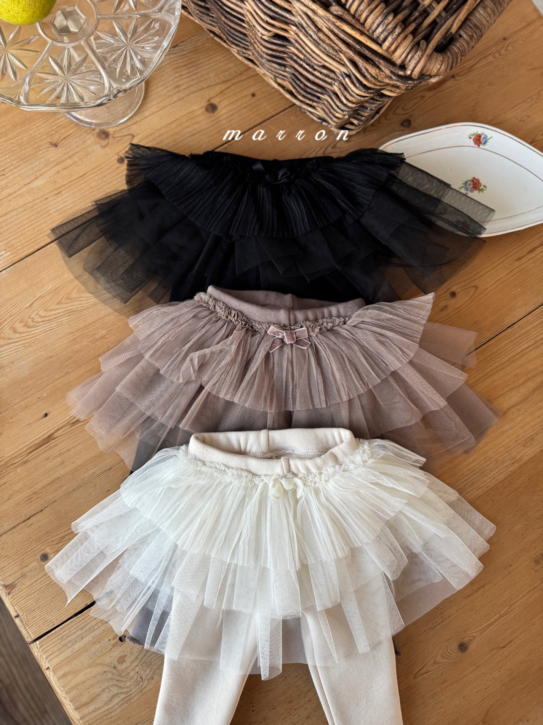 韓國童裝 25秋冬 | MA25452 CANCAN TUTU LEGGINGS (FLEECE) (BABY & KIDS)