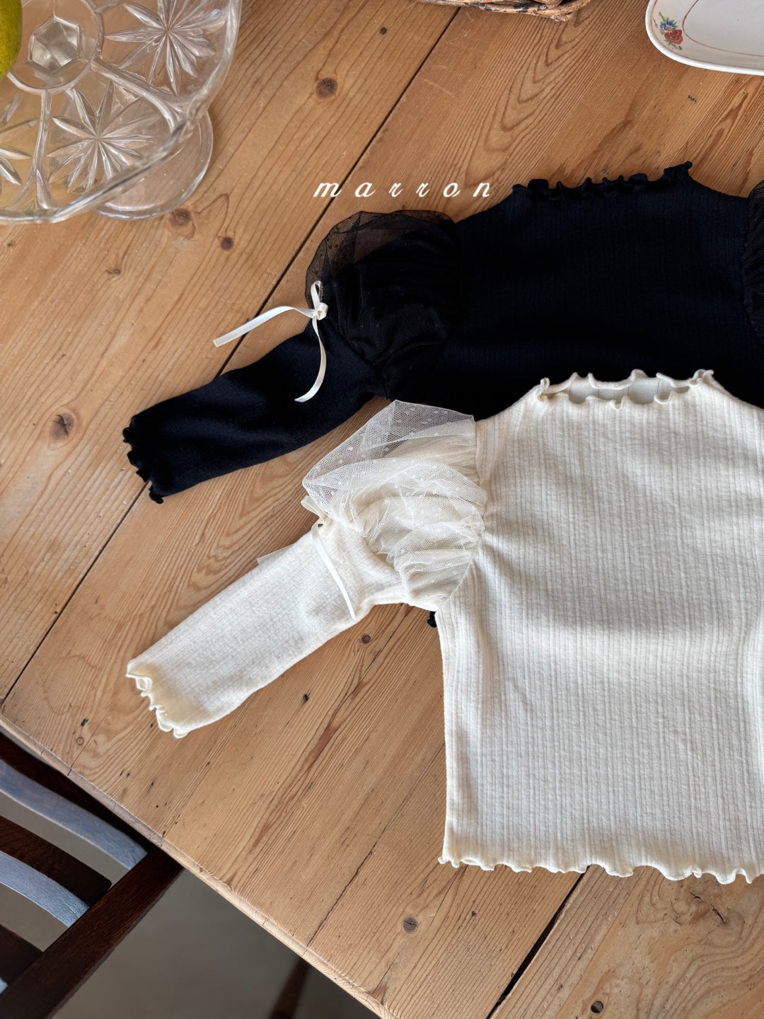 韓國童裝 25秋冬 | MA25435 DOT MESHG T-SHIRT (BABY & KIDS)