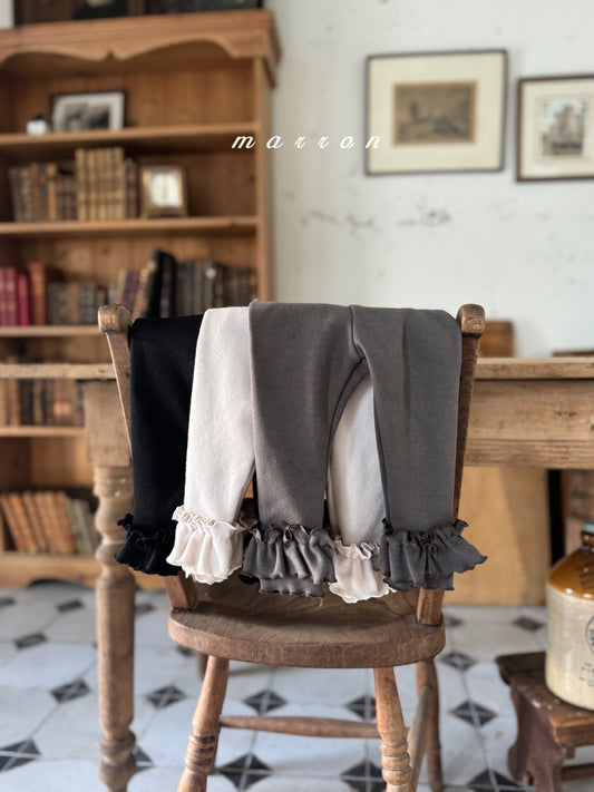 韓國童裝 25秋冬 | MA25451 FRILL LEGGINGS (FLEECE) (BABY & KIDS)