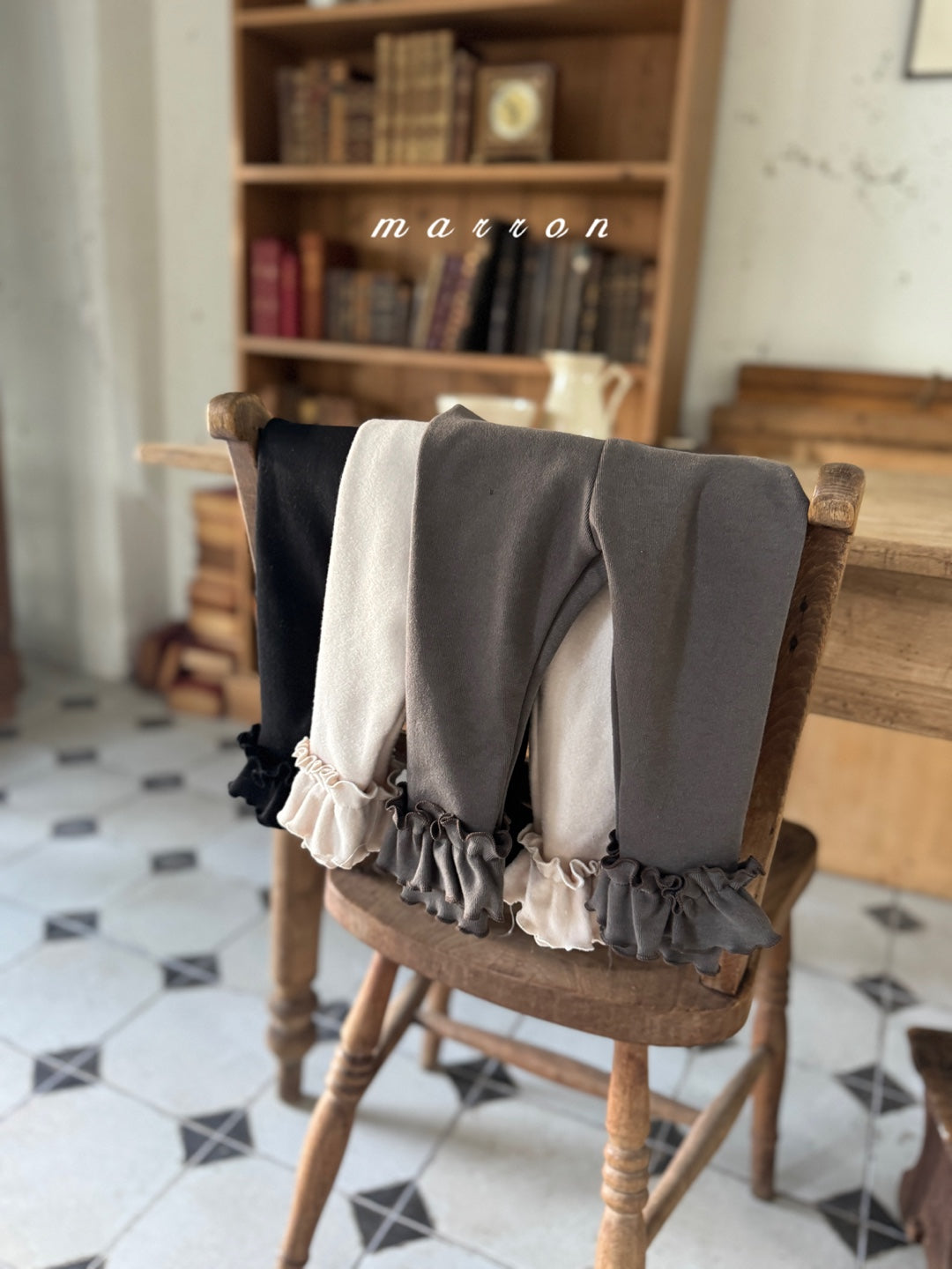 韓國童裝 25秋冬 | MA25451 FRILL LEGGINGS (FLEECE) (BABY & KIDS)