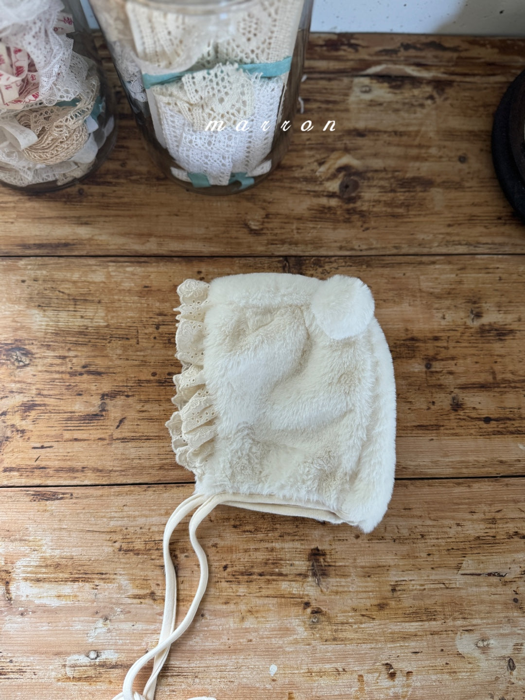 韓國童裝 25秋冬 | MA25419 BEAR BEAR BONNET