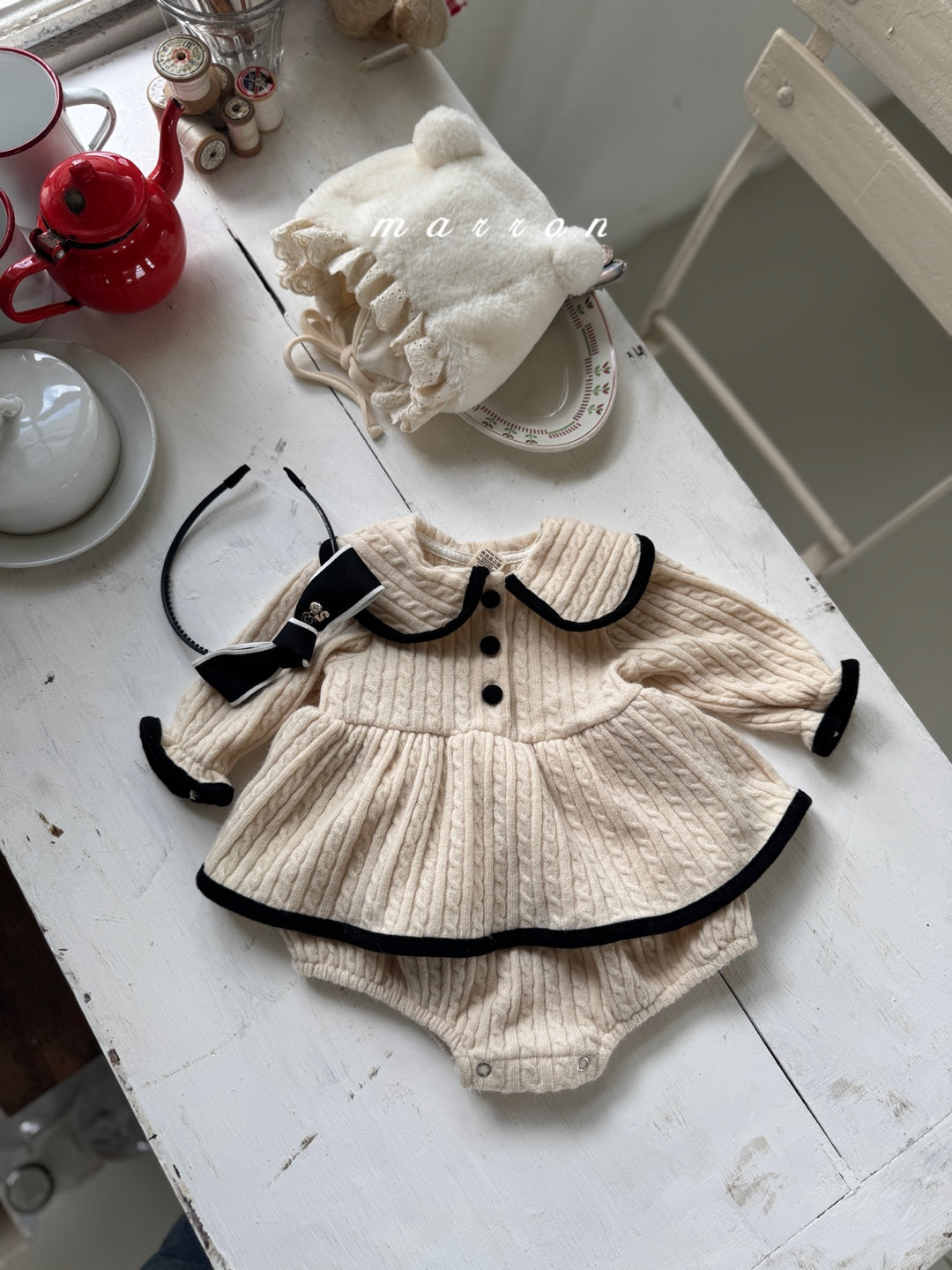 韓國童裝 25秋冬 | MA25411  FRIEL KNIT BABY SUIT