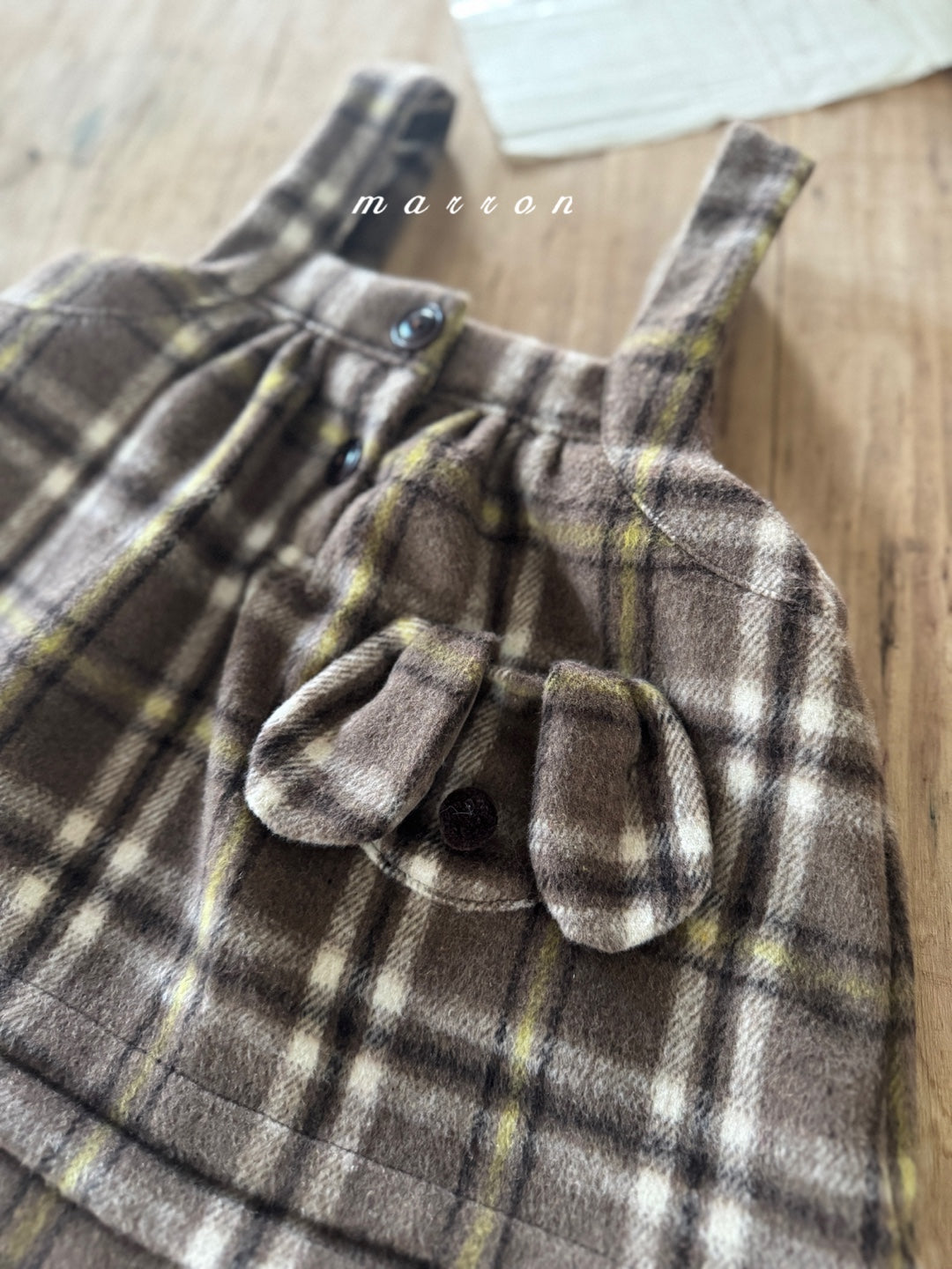 韓國童裝 25秋冬 | MA25453 PUFFLY CHECK DRESS (BABY & KIDS)
