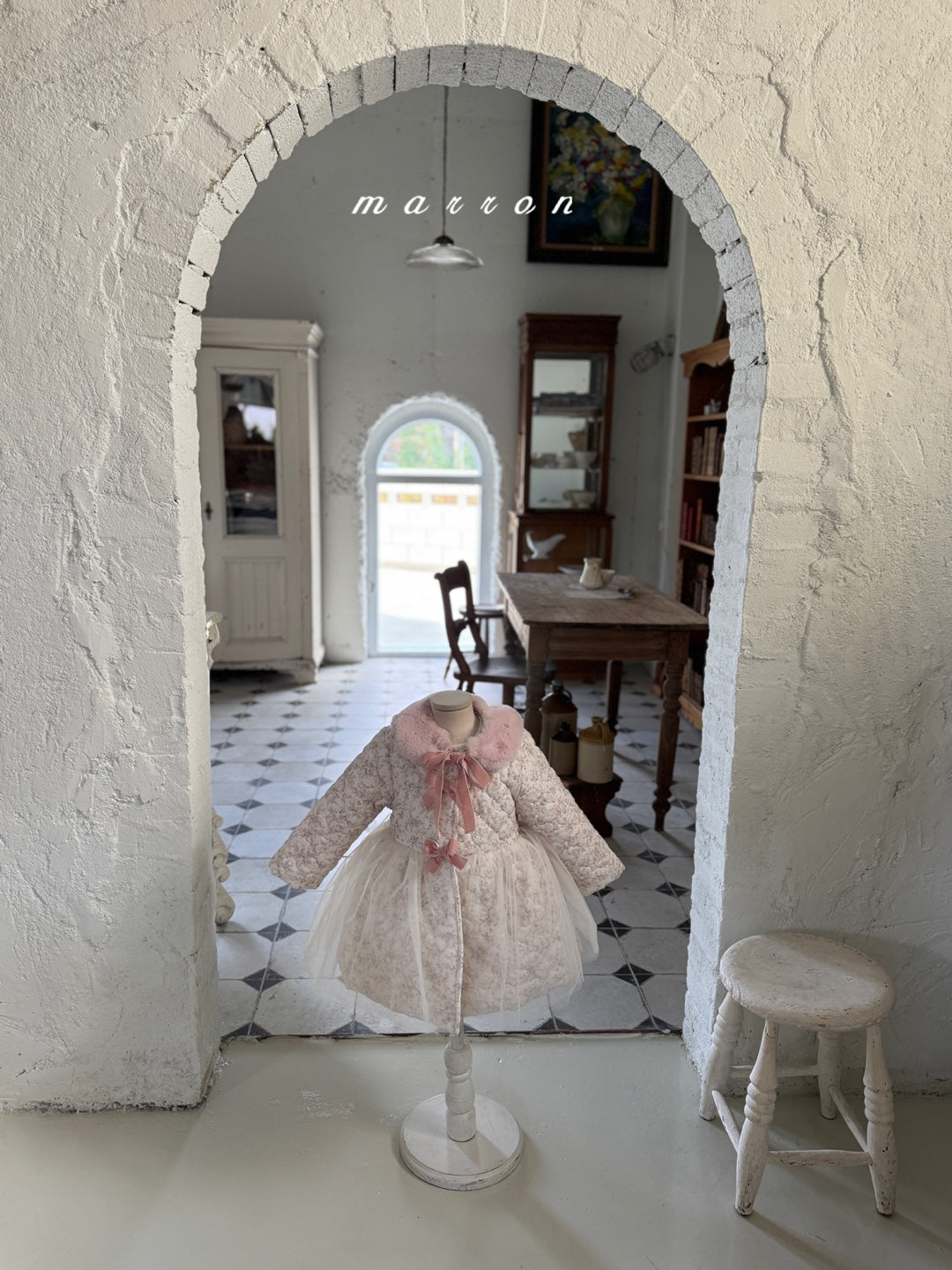 韓國童裝 25秋冬 | MA25424 ROSE COAT (CAPE SET) (BABY & KIDS)