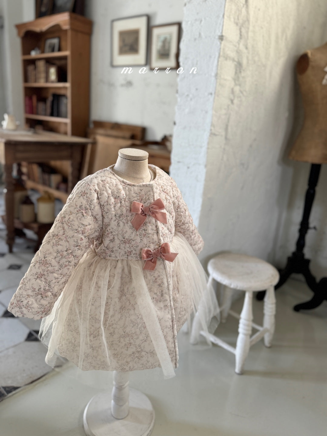 韓國童裝 25秋冬 | MA25424 ROSE COAT (CAPE SET) (BABY & KIDS)