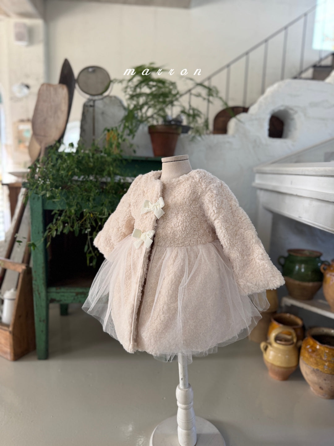 韓國童裝 25秋冬 | MA25424 ROSE COAT (CAPE SET) (BABY & KIDS)