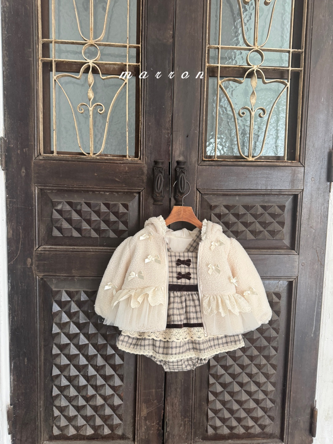 韓國童裝 25秋冬 | MA25423 RIBBON HOODED ZIP-UP (BABY & KIDS)