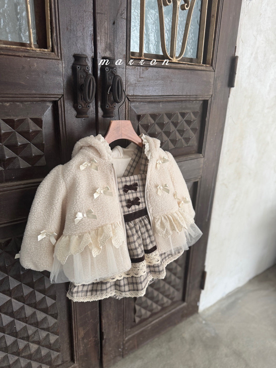 韓國童裝 25秋冬 | MA25423 RIBBON HOODED ZIP-UP (BABY & KIDS)