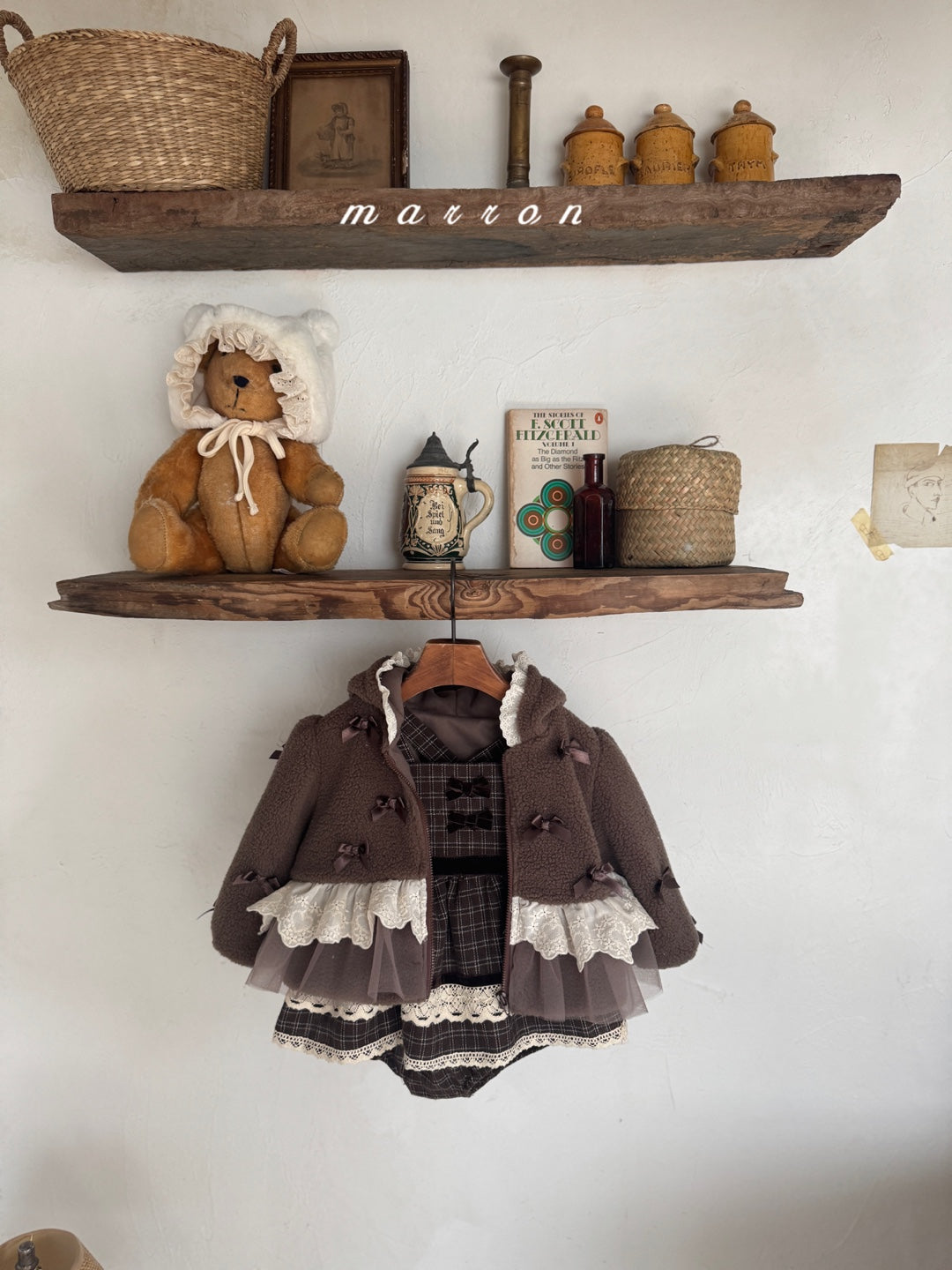 韓國童裝 25秋冬 | MA25423 RIBBON HOODED ZIP-UP (BABY & KIDS)