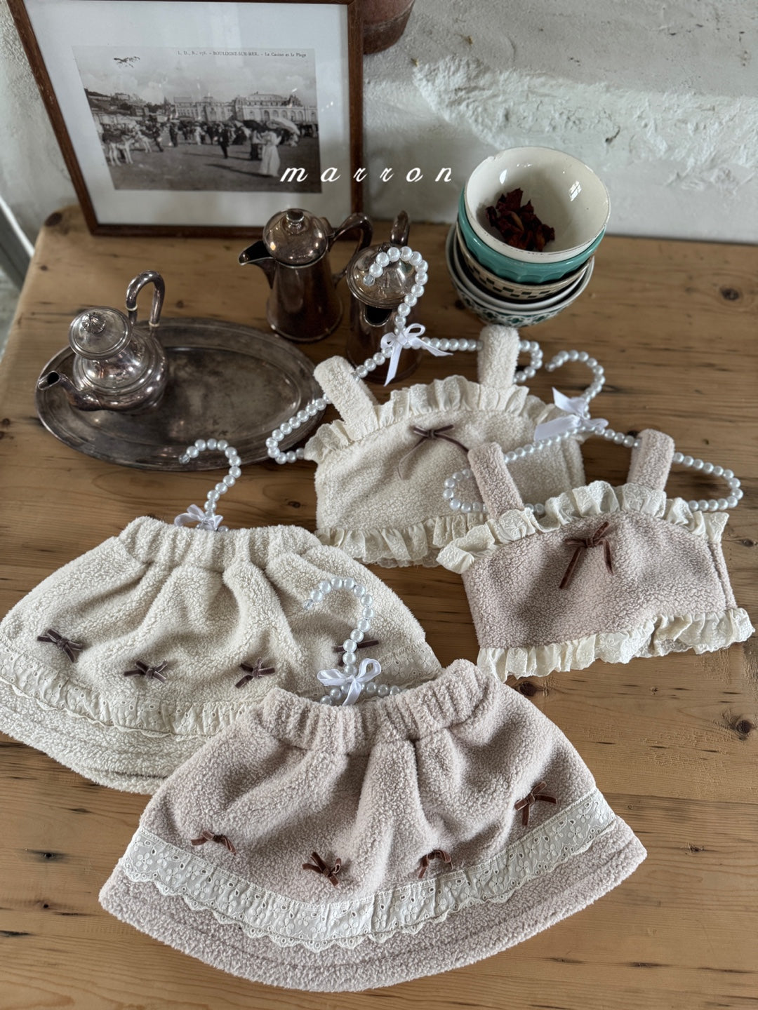 韓國童裝 25秋冬 | MA25446 RIBBON FUR BUSTIER (BABY & KIDS)