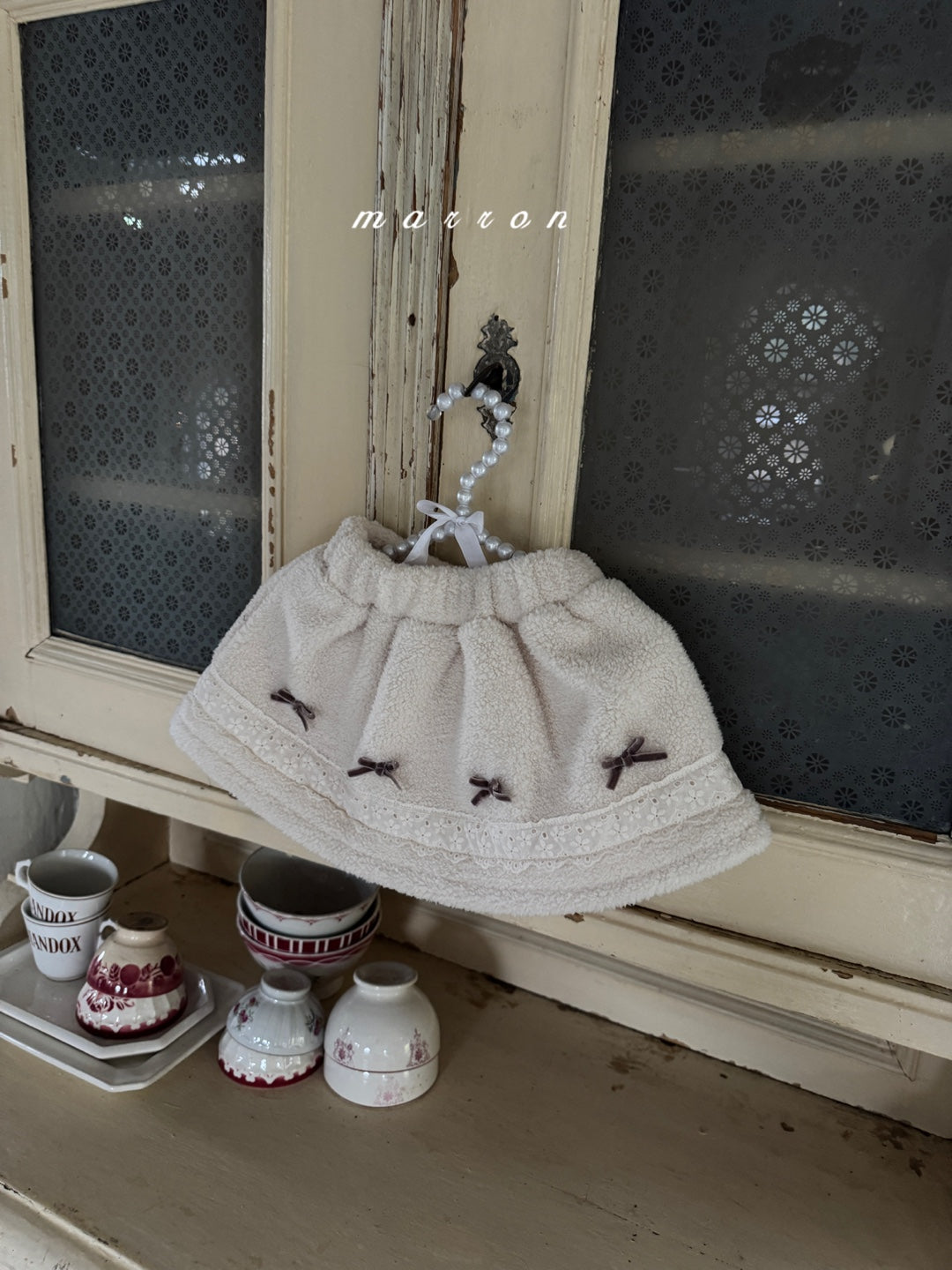 韓國童裝 25秋冬 | MA25447 RIBBON FUR SKIRT (BABY & KIDS)