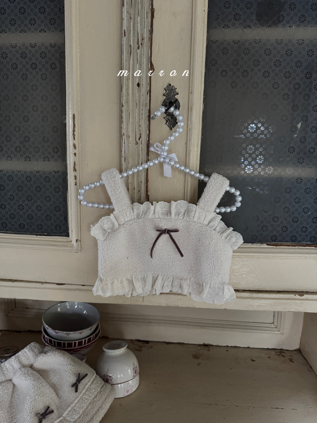 韓國童裝 25秋冬 | MA25446 RIBBON FUR BUSTIER (BABY & KIDS)