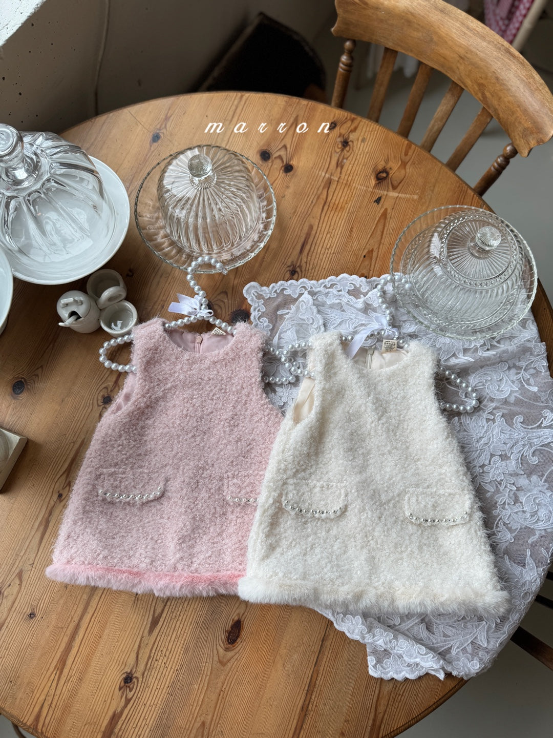 韓國童裝 25秋冬 | MA25450 PEARL DRESS (BABY & KIDS)