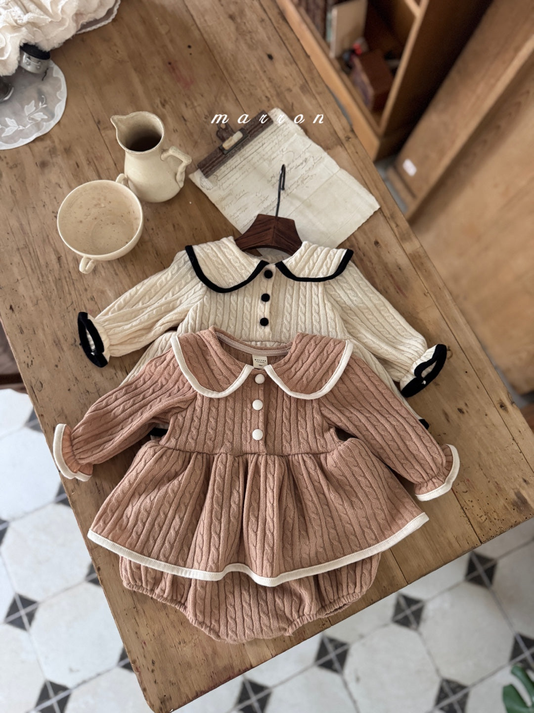韓國童裝 25秋冬 | MA25411  FRIEL KNIT BABY SUIT