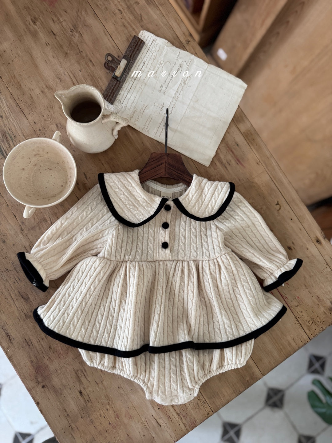 韓國童裝 25秋冬 | MA25411  FRIEL KNIT BABY SUIT