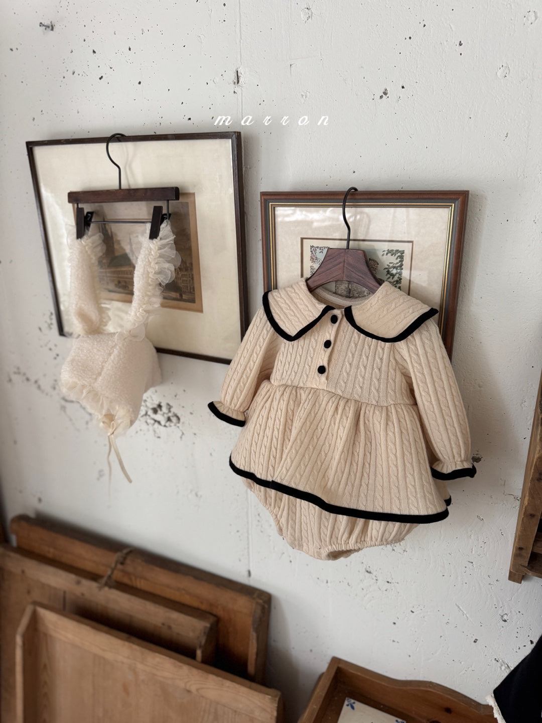 韓國童裝 25秋冬 | MA25411  FRIEL KNIT BABY SUIT