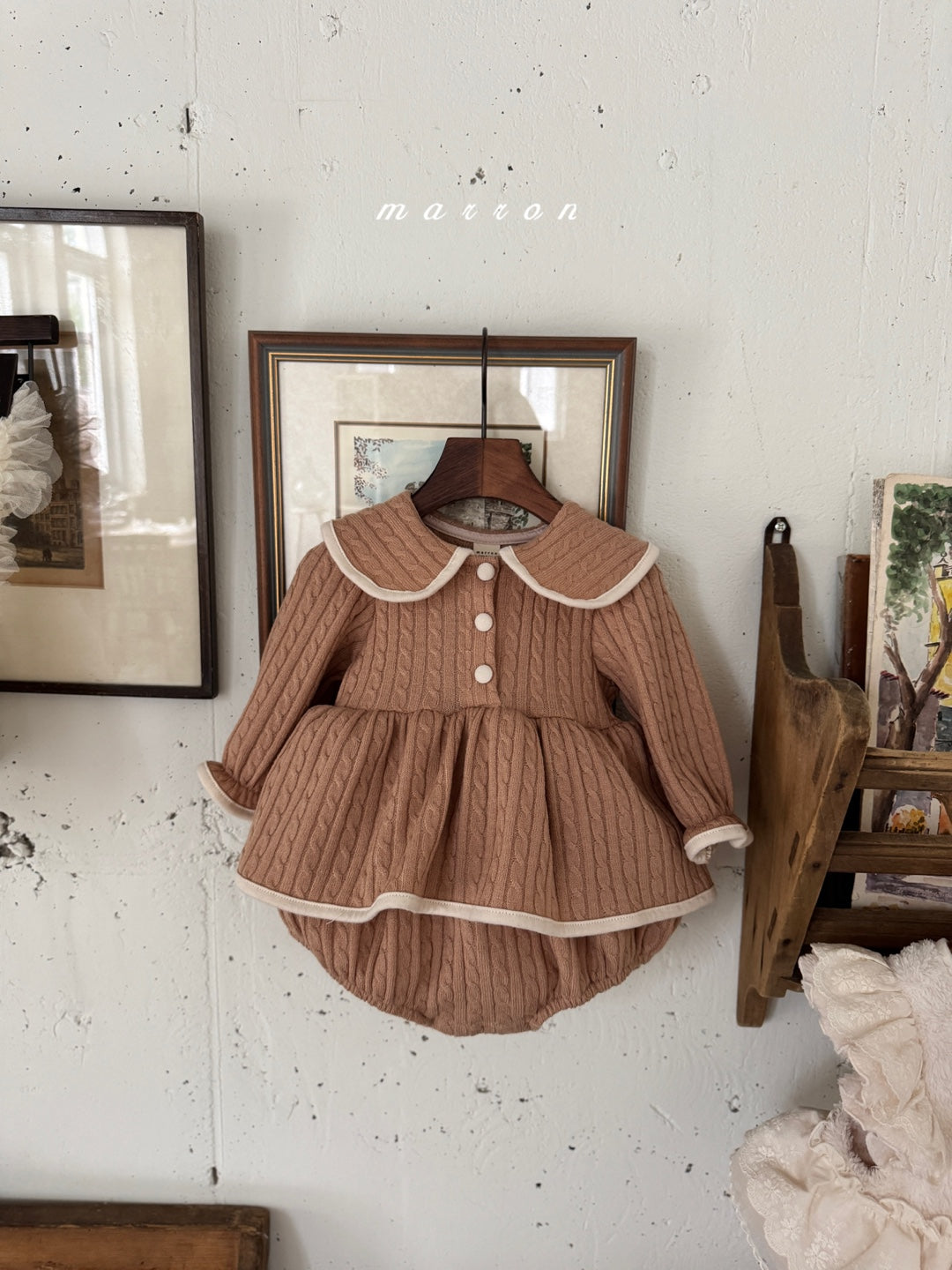 韓國童裝 25秋冬 | MA25411  FRIEL KNIT BABY SUIT